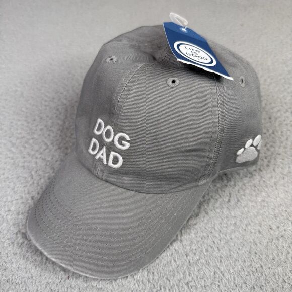 Life Is Good Hat Dog Dad Chill Cap Gray Adjustable Strapback Mens Pet Owner NWT - Picture 1 of 11